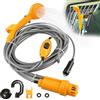 BORDEAG Doccia da campeggio portatile, DC12 V, portatile, doccia da campeggio con pompa, doccia da campeggio, portatile, con batteria, per campeggio, escursionismo, giardino, spiaggia, viaggi, animali