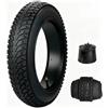 Generic Copertone Bici Elettrica 16x3.0, Pneumatico Fat Bike All-Terrain, Gomma Anti-Foratura, Compatibile con Scooter da 16 Pollici