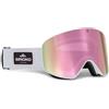 SIROKO - Maschera da Sci e Snowboard OTG GX Névé Rosa/Multicolore