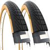 ECOVELO 2 Copertoni 20 x 1.75 (47-406) Pneumatici Bici per Graziella Bicicletta City Bike Nero Para