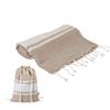 Telo mare in cotone riciclato e sacchetto con chiusura a coulisse tort Personalizzate o neutre