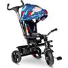 Lionelo Haari 2 in 1 Triciclo bici e passeggino fino a 25kg, Pieghevole, Fronte mamma e fronte strada, Regorabile compatto con Borsa e portabibite, Cinture a 3punti Triciclo per bambini da 1 a 5 anni