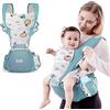NUKied Marsupio Neonati Ergonomico, Porta Bambino con Sedile Multiposizione, Marsupio Con Bavaglini, Puro Cotone Traspirante Leggero, Ideale Neonati e Bambini da 0-36 Mesi(Inferiore a 20kg)