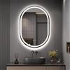 Dripex Specchio Bagno LED 50 x 70 cm Bluetooth Luce Specchio Ovale con Anti Nebbia 3 Temperature Colore,Dimmerabile HD Specchio Moderno con retroilluminato-IP44