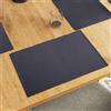 Encasa XO Tovagliette Americane Lavabili, in Cotone 48x32 cm | Grigio solido, Sottopiatti | Tessuto a Coste Sottili | Filati a 12 Fili | Uso Colazione & Pranzo | Set di 6