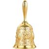 GmeDhc Campanella a Mano, Campana con Maniglia, Campanello Reception, Dinner Bell, per Hotel Reception Reception, Ristorante Eventi di Nozze, Decorazione Natalizia, AM02884712GM