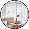 Dripex Specchio da Parete Rotondo 50 cm con Cornice in Alluminio, Moderno Specchio, HD Specchio per il trucco Ideale come oggetto decorativo in Bagno Spogliatoio Soggiorno (Nero)