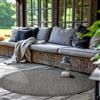 SIMPEX Tappeto Esterno Rotondo per Terrazza, Balcone e Giardino, Tappeto da Cucina Monocolore, Tappeto Lavabile in Varie Misure e Colori Nero, 160 cm Rotondo