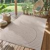 SIMPEX Tappeto da Esterno Beige 200x290 cm, Resistente agli Agenti Atmosferici & UV, Cucina, Balcone, Terrazza, Soggiorno e Sala da Pranzo, Design Boho Scandinavo