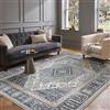 GENIMO - Tappeto Vintage 200x290cm - Antiscivolo, Resistente, Facile da Pulire - Per Soggiorno, Sala da Pranzo, Corridoio - Blu Marino