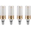HUAMu E14 Lampadine LED a candela 9W, equivalenti a lampadine alogene da 90W, luce bianca calda da 2700K, a risparmio energetico, no sfarfallii, non dimmerabile, 900lm, CA 175-265V, confezione da 4