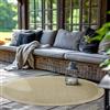 SIMPEX Tappeto Esterno Rotondo per Terrazza, Balcone e Giardino, Tappeto da Cucina Monocolore, Tappeto Lavabile in Varie Misure e Colori Verde, 200 cm Rotondo