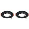 V-TAC VT-929 Portafaretto da incasso rotondo policarbonato nero box 2pcs per lampadine GU10-GU5.3 - sku 6641
