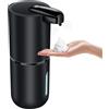 AiQInu Dispenser Sapone Automatico, Dispenser Sapone Bagno con Sensore di Movimento Infrarossi, USB C Ricaricabile Dispensers Sapones a Muro, Impermeabile IPX5, Adatto per Bagno, Hotel