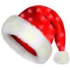 Generico Cappello di Babbo Natale a LED - Cappello di peluche luminoso per le feste natalizie, Decorazione | Copricapo per costumi natalizi, Accessorio luminoso con luci a LED per feste, bambini,