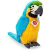 Hermann Teddy Teddy Hermann 94167 Uccello Pappagallo Ara dal petto giallo 27 cm, peluche con contenuto di riciclo ideale (materiale di riempimento)