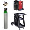Tigmig Tm 185 Digital Alu + Carrello + Bombola Ricaricabile Argon 14l + Riduttore Di Pressione