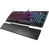 Roccat Vulcan 121 - Tastiera meccanica da gioco, AIMO LED, illuminazione a tasti singoli, titanio Switch Speed, superficie in alluminio, tasti multimediali, poggiapolsi, interruttore lineare, nero