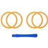 eXtremeRate 2 Paia Anelli di Accento Compatibile con ps5 Controller,Accessorio Pezzo Ricambio per ps5 Joystick BDM-010/020/030/040/050-Giallo