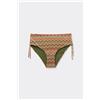 Tezenis Bikini Slip Alto Arriccio Luxury Chevron Donna Multicolore