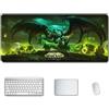 ITBT World of Warcraft Tappetino Mouse Gaming, Grande Anime Mouse Pad XXL 900x400mm Confortevole, Lavabile, 3mm Antiscivolo Tappetino Scrivania Supporto per Ufficio Computer, Adatto per computer e PC , N