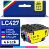Supply Guy LC427 Cartucce compatibili con Brother LC427XL LC-427 per MFC-J5955DW MFC-J6955DW Multipack 4 Cartucce d'inchiostro