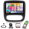 Rimoody 4G+128G Android 15 Autoradio per Renault Trafic 3 Opel Vivaro B FIAT Talento Nissan NV300 Wireless Carplay Android Auto, 9 Pollici Incell Écran Radio GPS Navi WiFi Bluetooth FM/RDS EQ/USB/SWC