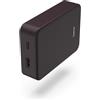 Hama Power Pack 10000 mAh (power bank, ricarica rapida, USB A, USB C, capiente, leggera, piccola, caricatore) viola bordeaux