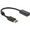 Delock Adattatore DisplayPort 1.2 maschio a HDMI femmina 4K passivo nero