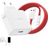 Seefey 80 W caricatore di ricarica rapida, caricatore 80 W con cavo USB C 1 M, per Opo Find X7 Ultra X7 X6 X6 Pro X5 X5 Pro Find N3 N2 Flip Rno11 10Pro Oplus