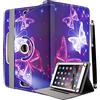 MOBILE STUFF Custodia universale per tablet da 10 pollici, in pelle PU di alta qualità, con supporto girevole a 360 gradi, con pennino capacitivo incluso, colore: blu