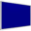 ALLboards Lavagna in Feltro 200x100cm Colore Blu con Cornice in Alluminio Anodizzato Per Velcro Puntine Spilli
