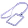 Lanyards Tomorrow LanyardsTomorrow - Set composto da cordino e porta badge, confezione da 12 set combo ID, include porta carte d'identità rigido verticale sagomato e laccetto da collo in tinta unita con clip in