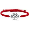 ENTREPLATA Bracciale in macramè, filo rosso brillante con amuleto in argento Sterling 925, protezione portafortuna, equilibrio ed energia positiva, albero della vita