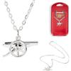The Gift Scholars Arsenal FC - Collana con ciondolo a forma di cannone con licenza ufficiale, catena placcata in argento, accessorio da uomo
