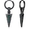REDSUN Orecchini a cerchio a forma di punta di freccia vichinga, orecchini a cerchio in argento Sterling 925, orecchini Huggie ViKing, orecchini a goccia celtici, gioielli nordici per uomo, uomo
