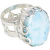 Ravishing Impressions Anello di dichiarazione in argento Sterling 925 con pietra preziosa naturale Larimar RI-4890-A, Pietra preziosa, Larimar