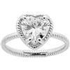 Gioielleria Bucci Anello solitario cuore da donna in argento 925 rodiato oro bianco