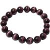 Suoirblss Braccialetto con pietre naturali occhio di gatto con perline di cristallo e perline rotonde per yoga per donne e uomini, Diameter 10mm, Pietra occhio di gatto