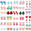 DEVIENG Orecchini con clip on ipoallergenici, adatti per bambini dai 4 ai 12 anni, graziosi orecchini a clip, set regalo (30 paia)