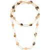 FULU AUTUMN Collana Donna Argento/Oro Lunga Girocollo Catena Doppia con Perle e Grandi Gioielli Fantasia, Regalo per Mamma, Resina, Senza Gemme