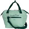 Fisura - Borsa termica porta pranzo originale "Foodie club" verde. Borsa termica da 9 L con tracolla regolabile. Borsa isotermica per alimenti. 26 x 20 x 25cm.