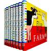 Set completo di raccolta di 8 libri della serie Flip Flap di Axel Scheffler (fattoria, safari, giungla, animali domestici, oceano, dinosauri, Frozen e minibestie)