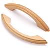 Ndjiloik 10 maniglie per armadi in legno, per mobili da cucina, per porte di armadi, in legno, con viti, distanza tra i fori 96 mm