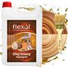 Flexol IMPREGNATO INCOLORE PER LEGNO 100% Olio di lino naturale 4L FORTE FLEXOL