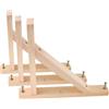 DIYEAH Staffa Triangolare Supporto Angolare in Legno Massello per Organizzazione Salvaspazio Set da 3 Pezzi e Illuminazione Fai-da-te per Mensole da Parete per Scaffali Sospesi
