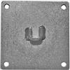 Dieffematic Staffa Ancoraggio Motore Tubolare Tapparella Tenda Sole - Quadro Piatto 100x100 mm, Attacco 10x10 mm Universale