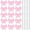 PLIGREAT Confezione da 15 pomelli rosa per mobili in lega con 30 viti, maniglie decorative per cassetti, per casa, camera da letto, mobili da cucina, cassettiera, hardware