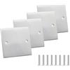 DWJSYXEI Pannelli vuoti con copertura per viti per prese elettriche, piastra bianca in PVC per fori da parete per lavori di ristrutturazione e fai da te (86 mm x 86 mm) (bianco, 4 pezzi)