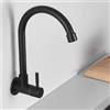 Generico Rubinetto Lavello Cucina Parete Acqua Fredda Miscelatore Cucina Monocomando acciaio Inox Miscelatore Rubinetti Cucina Lavello